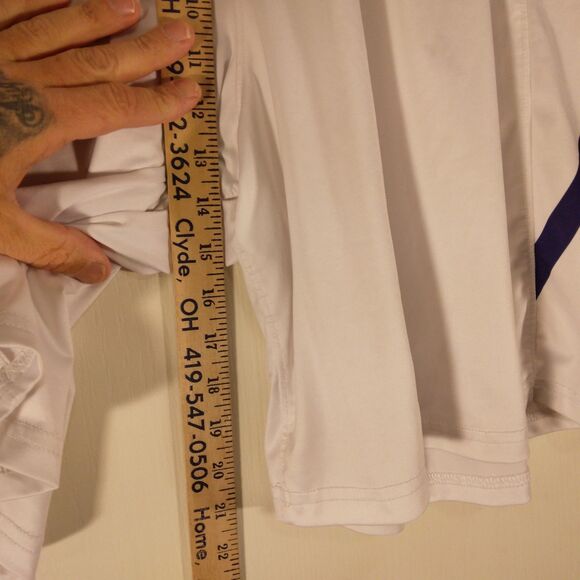 Under Armour shorts mens L Large white purple basketball gym drawstring athletic - Picture 5 of 7